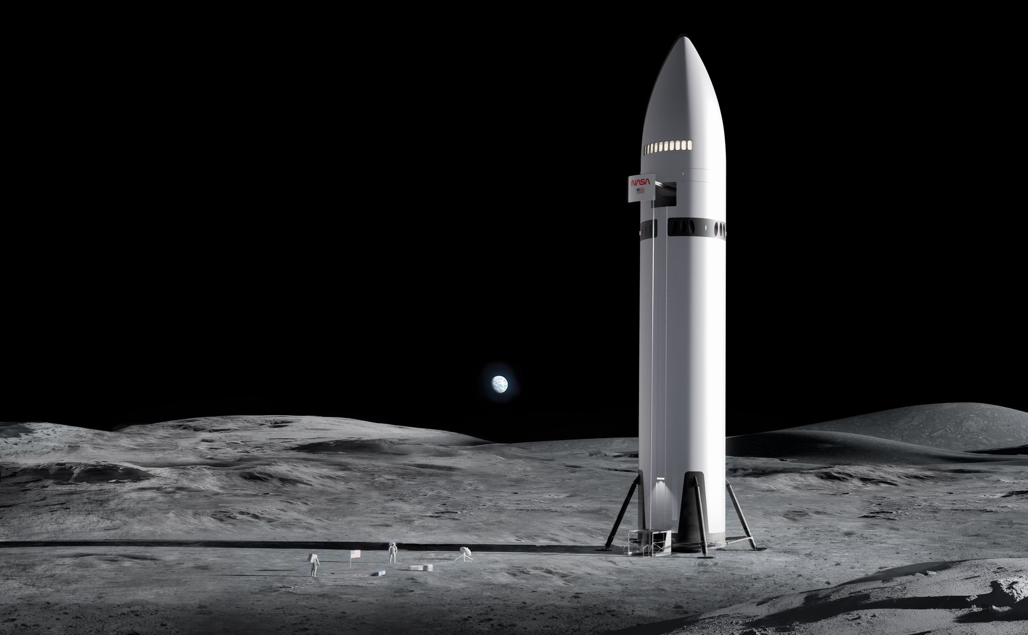 スペースX、月面都市建設へシフト マスク氏が火星重視転換 | 日経
