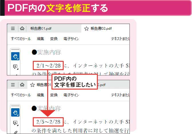 PDFの文字修正や墨消しを無料アプリで、ファイルの圧縮や余白の削除も 