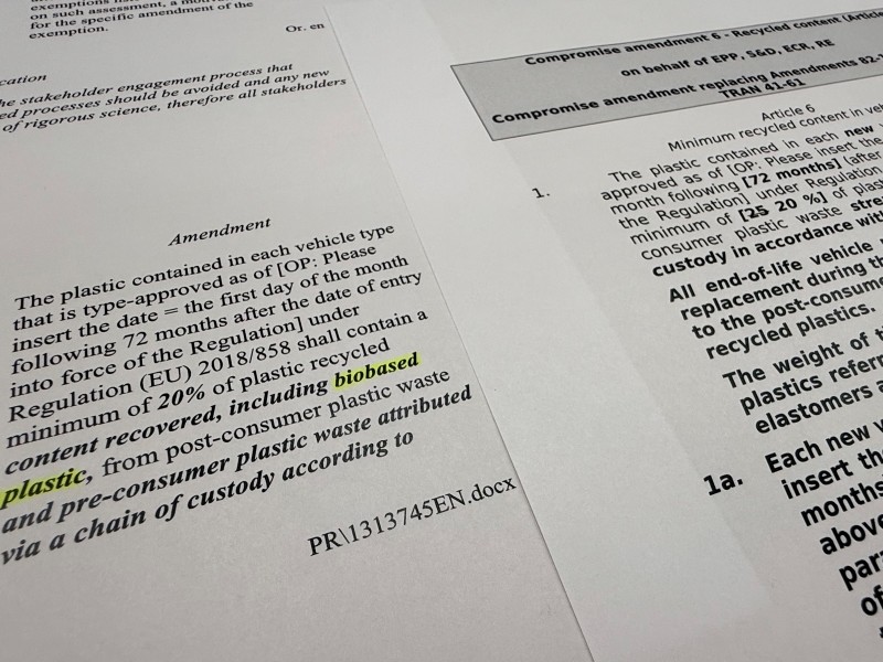 新車の再プラにバイオプラ認めず、欧州廃車規制　炭素繊維禁止は撤回