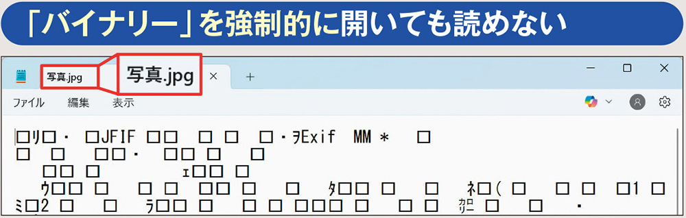 文字化けはなぜ起こる？ テキストファイルの実体は数値、文字コードで