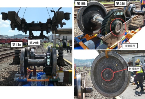 輪軸不正発覚のJR脱線事故、破断した車軸にかじり傷 | 日経クロステック(xTECH)