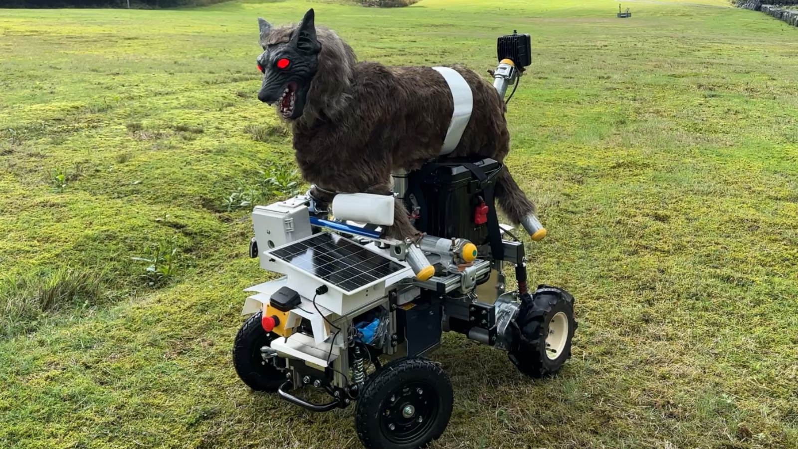 スズキとドコモ、クマ対策「モンスターウルフ」に一役　狙うは自律走行