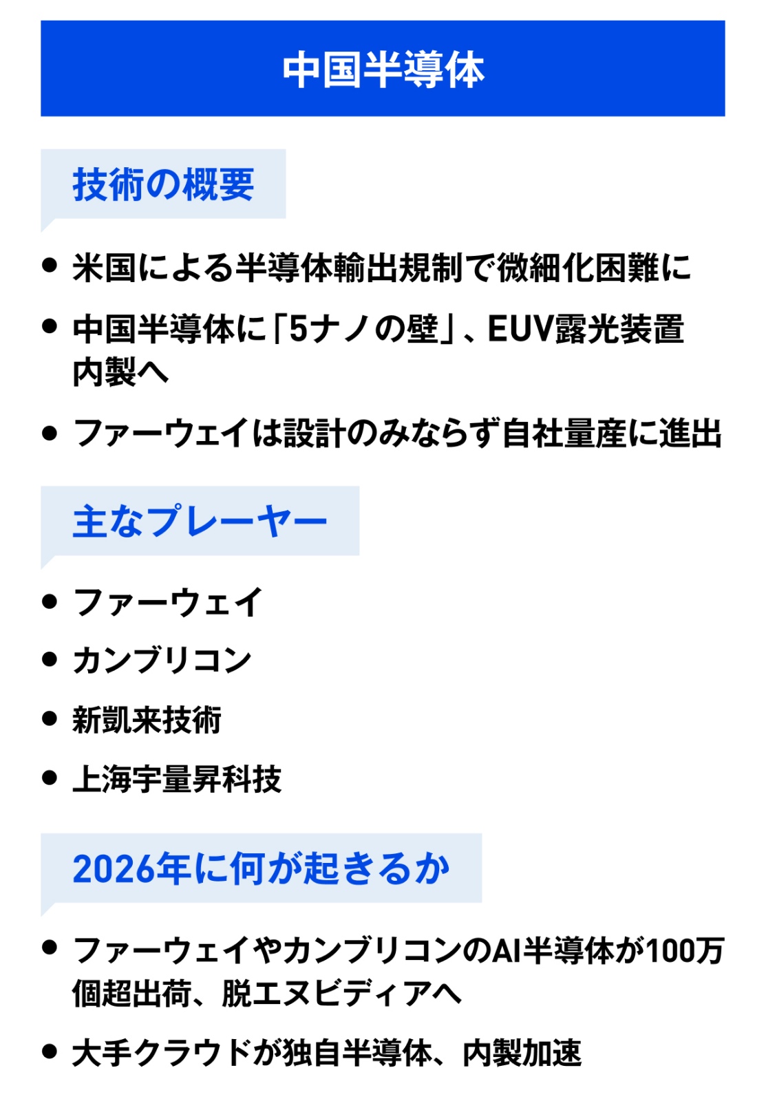中国が「脱NVIDIA」、AI半導体の微細化で独自路線 日本は装置に商機