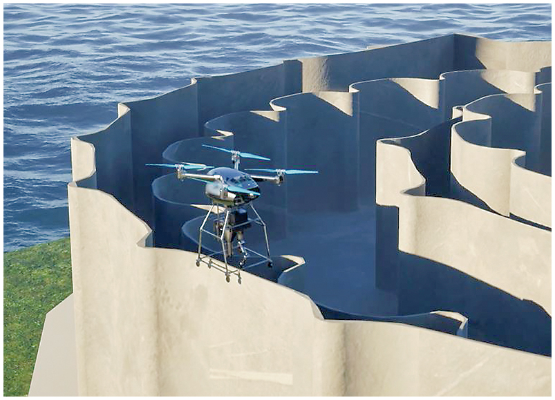 空飛ぶ3Dプリンター」28年に実用化へ、海上や山でコンクリート積層