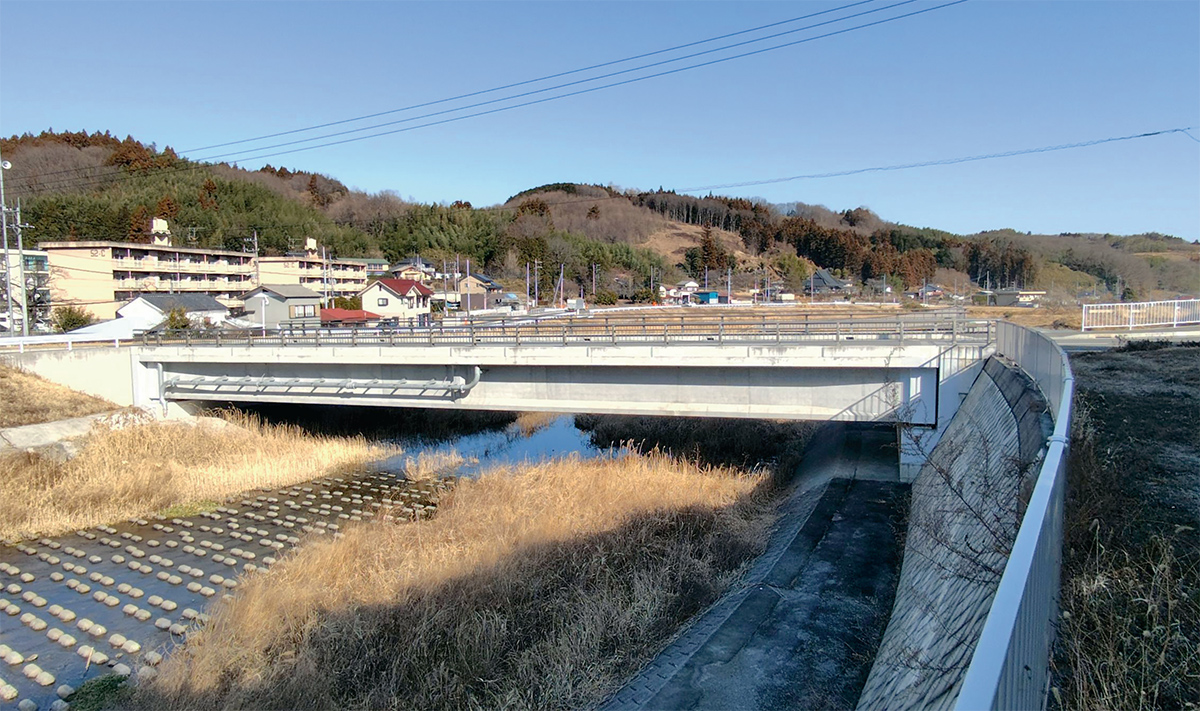 群馬県が整備した外城橋。橋座部が強度不足と指摘された（写真：日経クロステック）