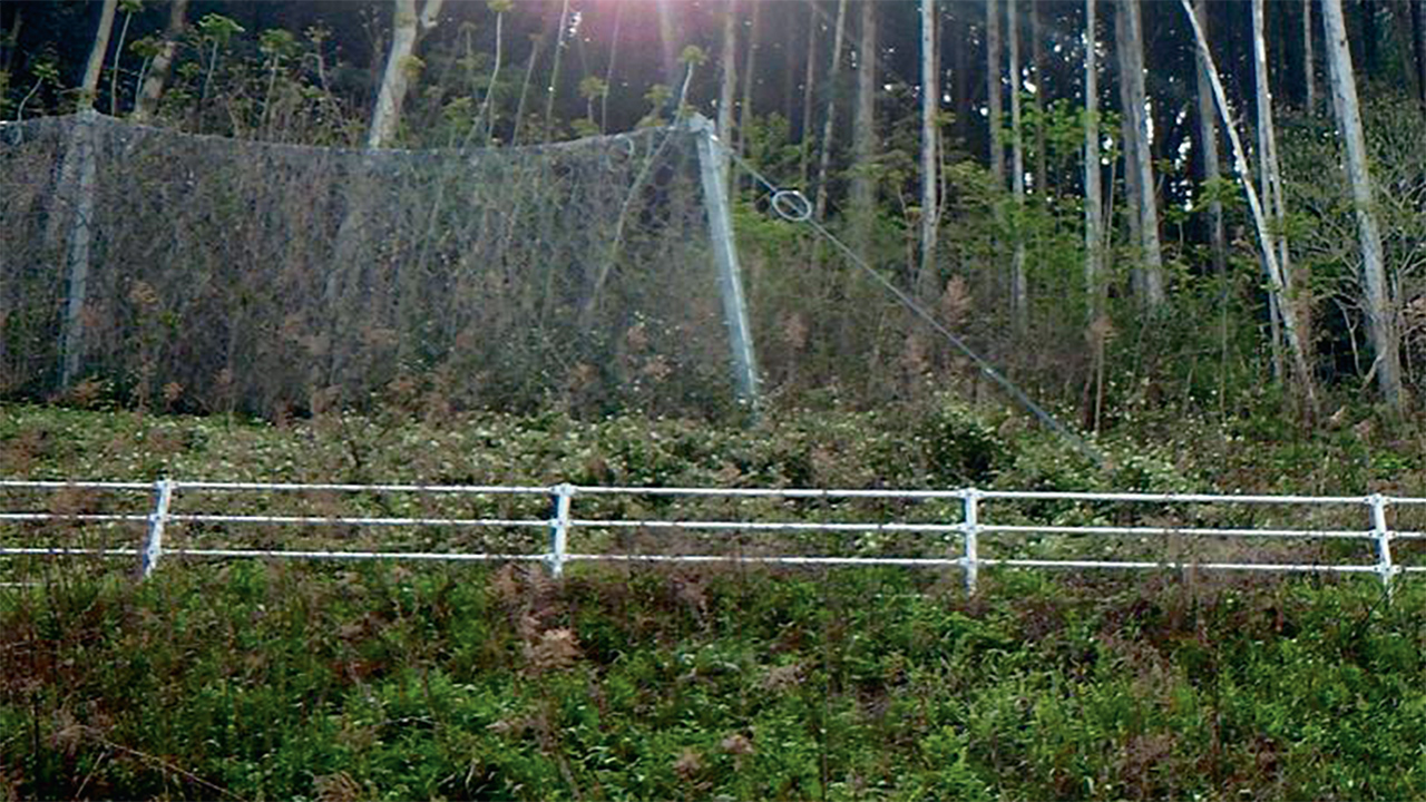 落石防護柵の長さが3分の1しかない、設計ミスに発注者気付かず