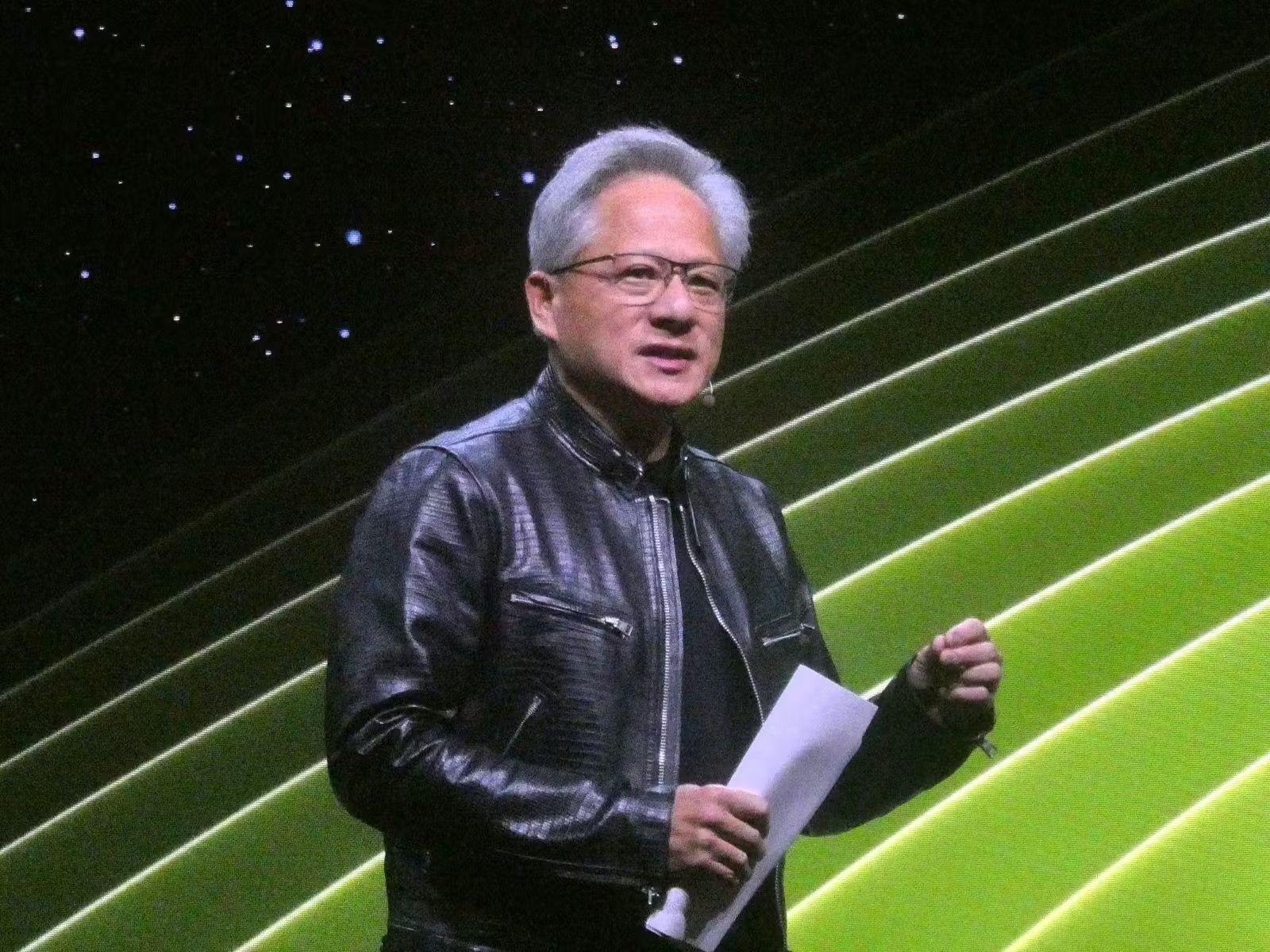 ファン氏は量子コンピューティングの実用化にAI技術が欠かせないと語る。写真は年次開発者会議「NVIDIA GTC 2025」で撮影したもの（出所：日経クロステック）