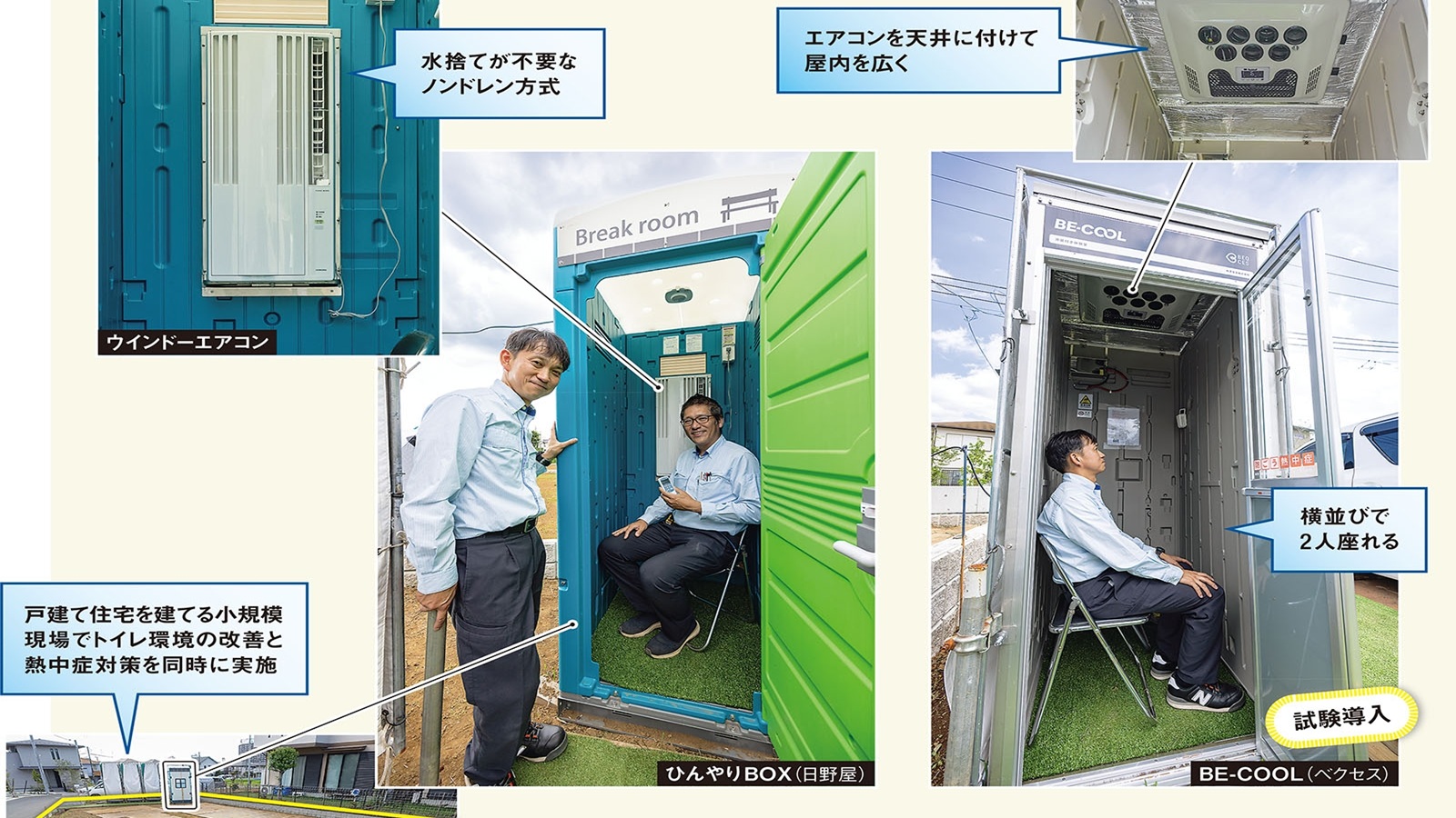 仮設トイレ転用の「ひんやりBOX」好評、積水ハウスが100カ所に導入