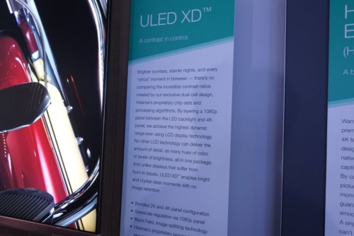 図3　ハイセンスの展示ブースに掲げられた「ULED XD」技術の説明