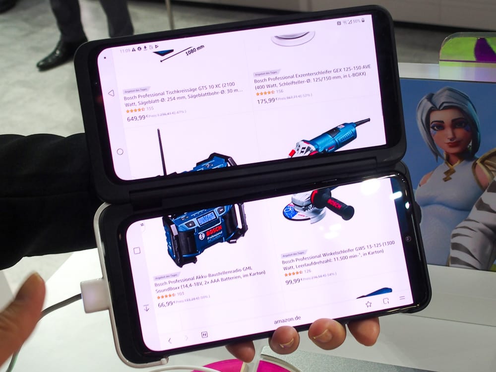 セカンドディスプレーも搭載、LG電子がスマホ「2画面化ケース」の新