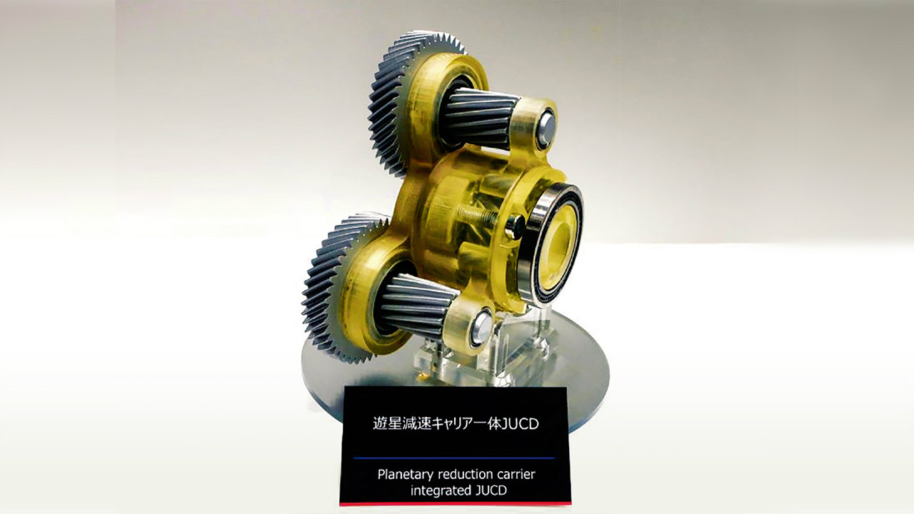 ジェイテクトの遊星キャリアーを一体化したデフ、電動アクスルの長さを