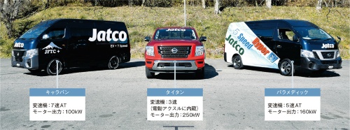 図1 ジヤトコが披露した試作電気自動車(EV)