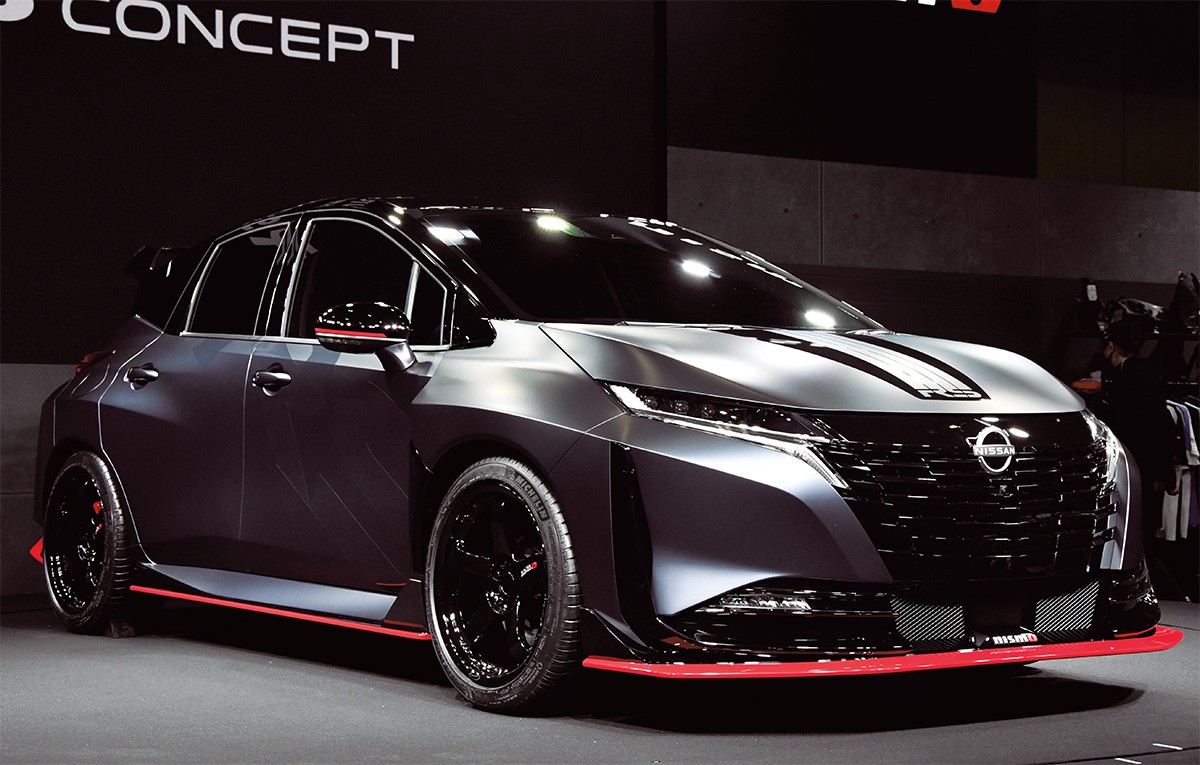 図1　日産が展示したコンセプト車「オーラNISMO RS コンセプト」