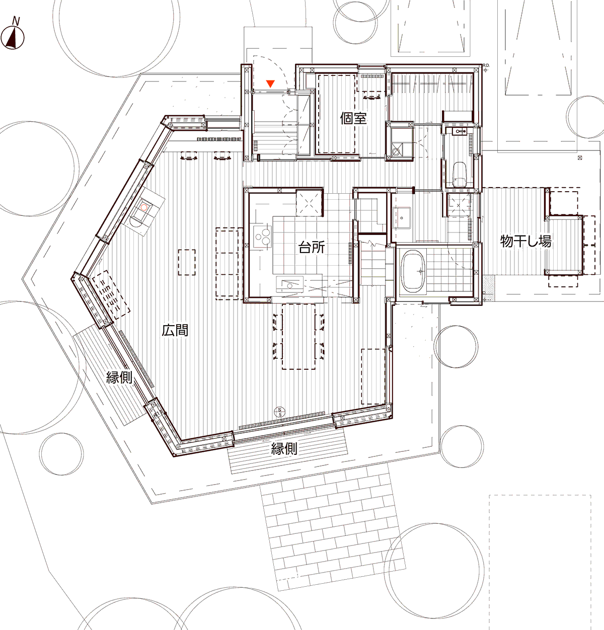 外皮性能を一様とせず緩やかに空間をつなぐ（2ページ目） | 日経