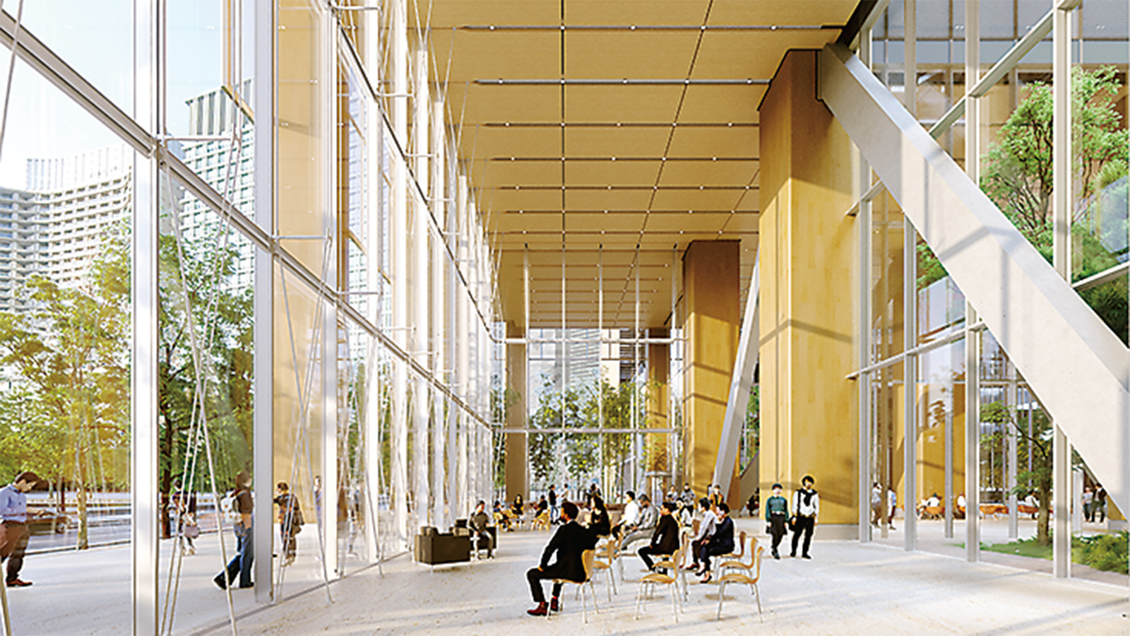 東京海上の新本店ビル、20階建て高層木造のイメージが明らかに（2