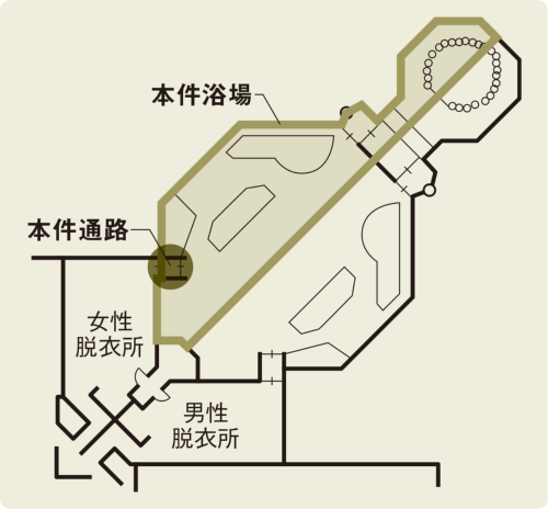 〔図2〕浴場出入り口で滑った