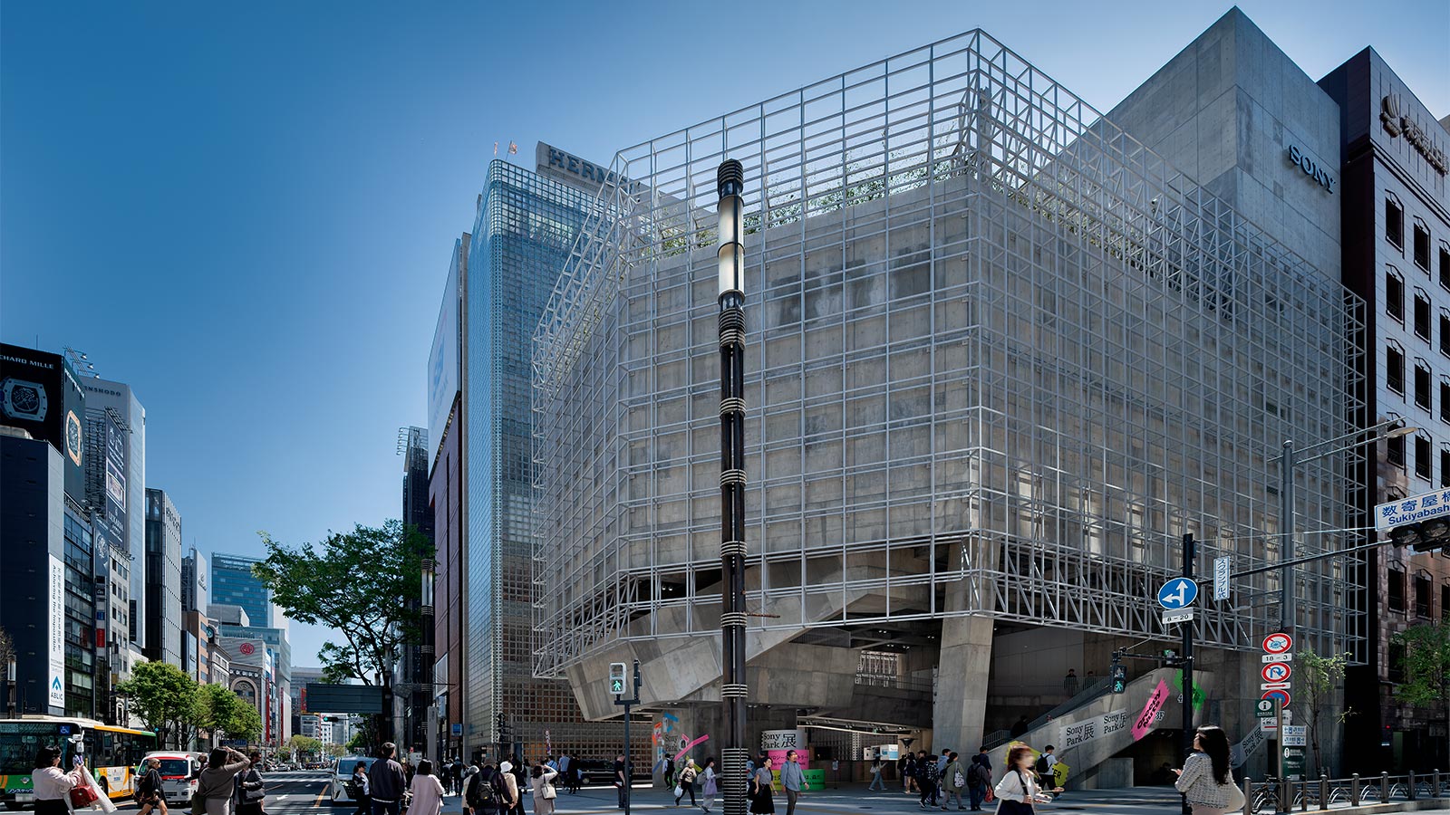 銀座に垂直立体公園「Ginza Sony Park」、ソニーらしさを体現した