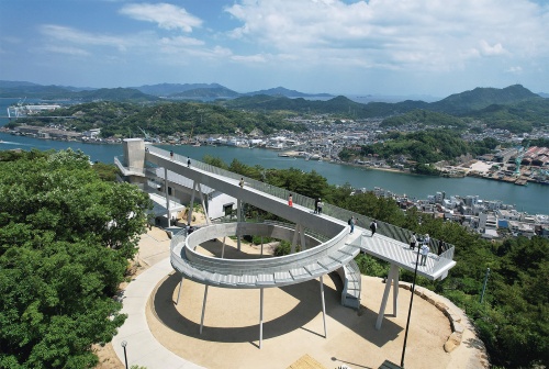 〔写真1〕旧展望台の代わりにらせん階段