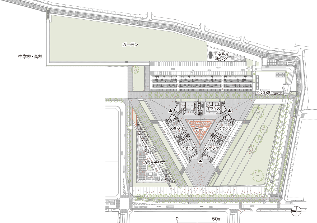 三角プランでにぎわい集約 日経クロステック Xtech