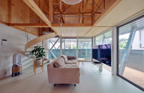 〔写真2〕立地条件を生かして南方向に開く