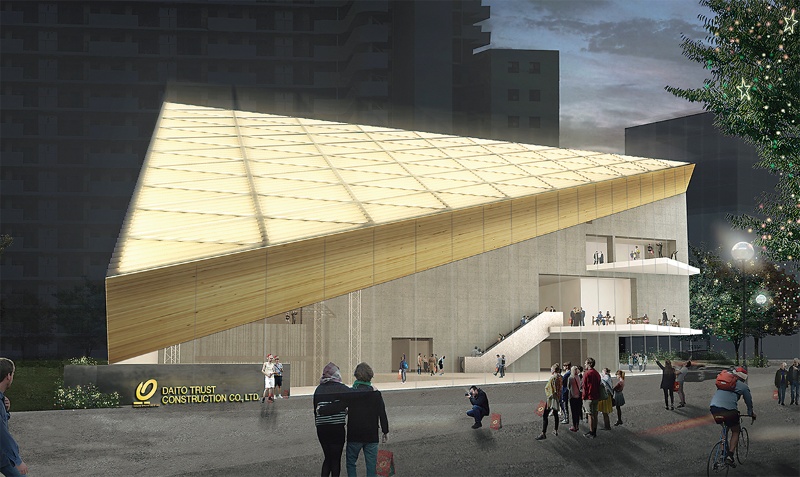 格子状にclt組み全長60mの大屋根 日経クロステック Xtech 格子状にclt組み全長60mの大屋根 日経クロステック Xtech