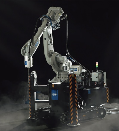 會澤高圧コンクリートが導入した建設3Dプリンター(写真:會澤高圧コンクリート)