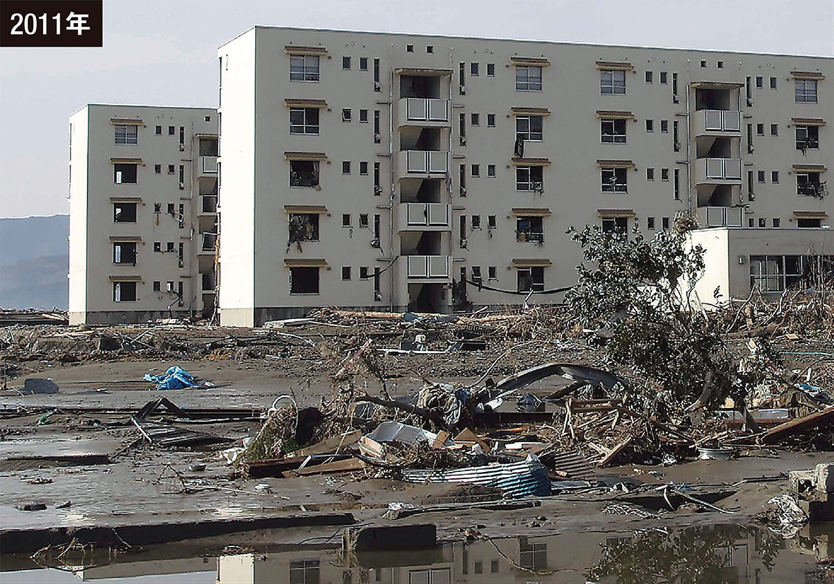 陸前高田市に押し寄せた津波の痕跡高は18.3mに達した（写真：池谷 和浩）