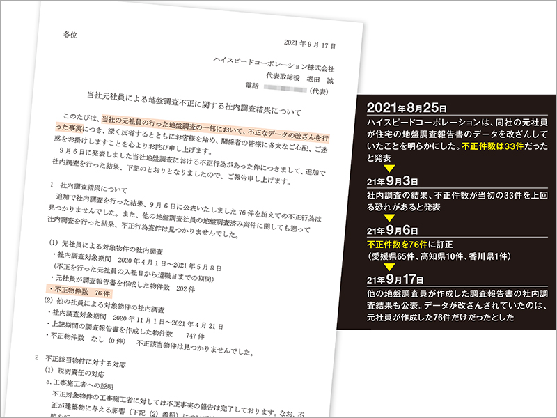建築士も無関係ではない 地盤調査報告書の改ざん問題