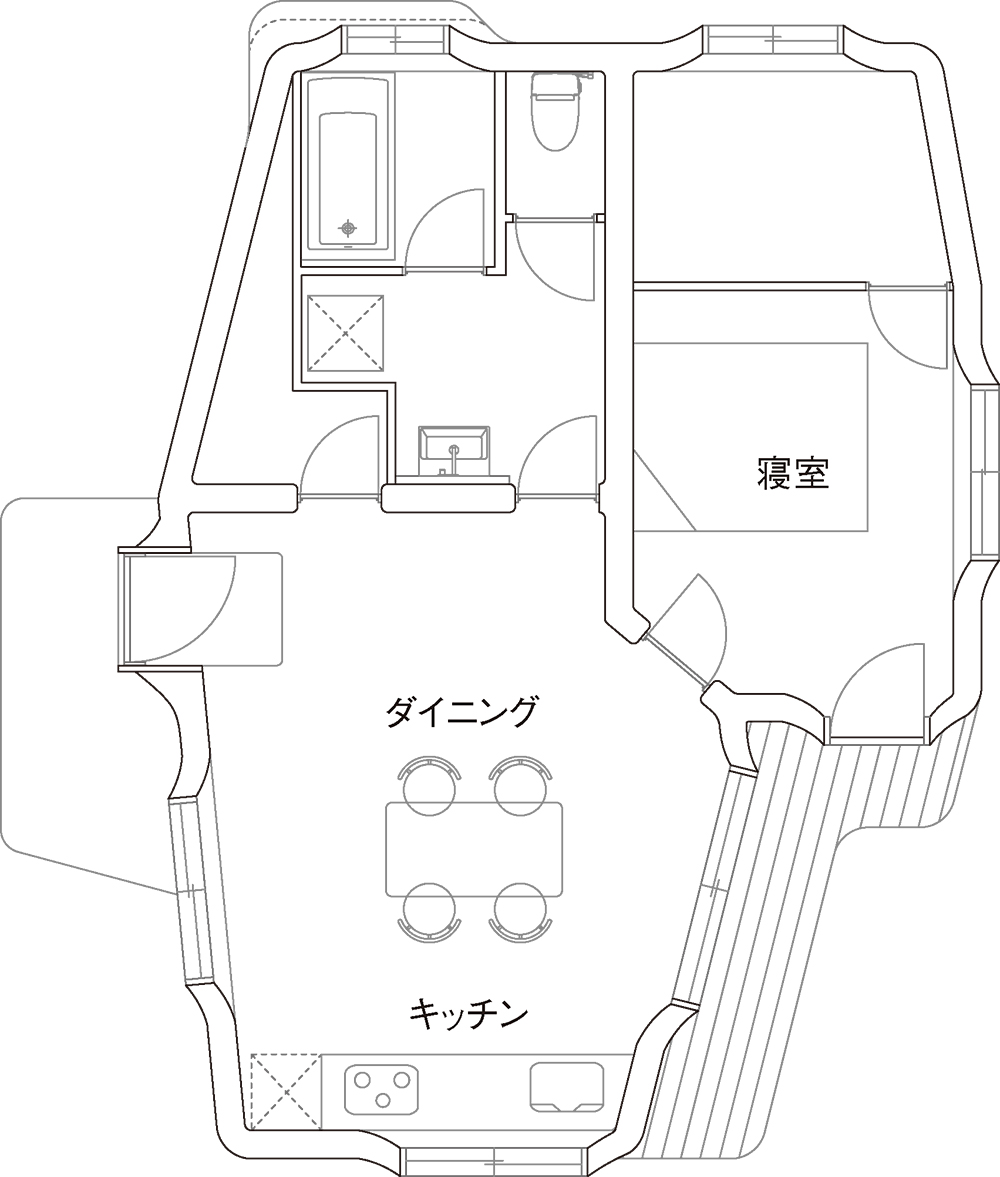 〔図2〕室内側に3Dプリンターを置いて印刷