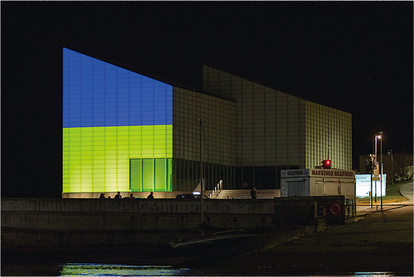 自社で設計した英国のターナーコンテンポラリーの写真を添えた（写真：David Chipperfield Architects）