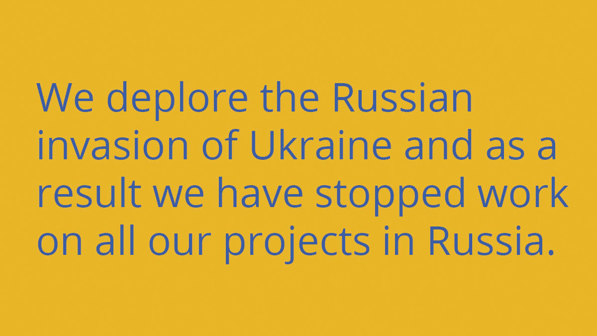ウクライナ侵攻に遺憾の意を表明し、ロシアの案件を中断すると発表（資料：Foster＋Partners ）
