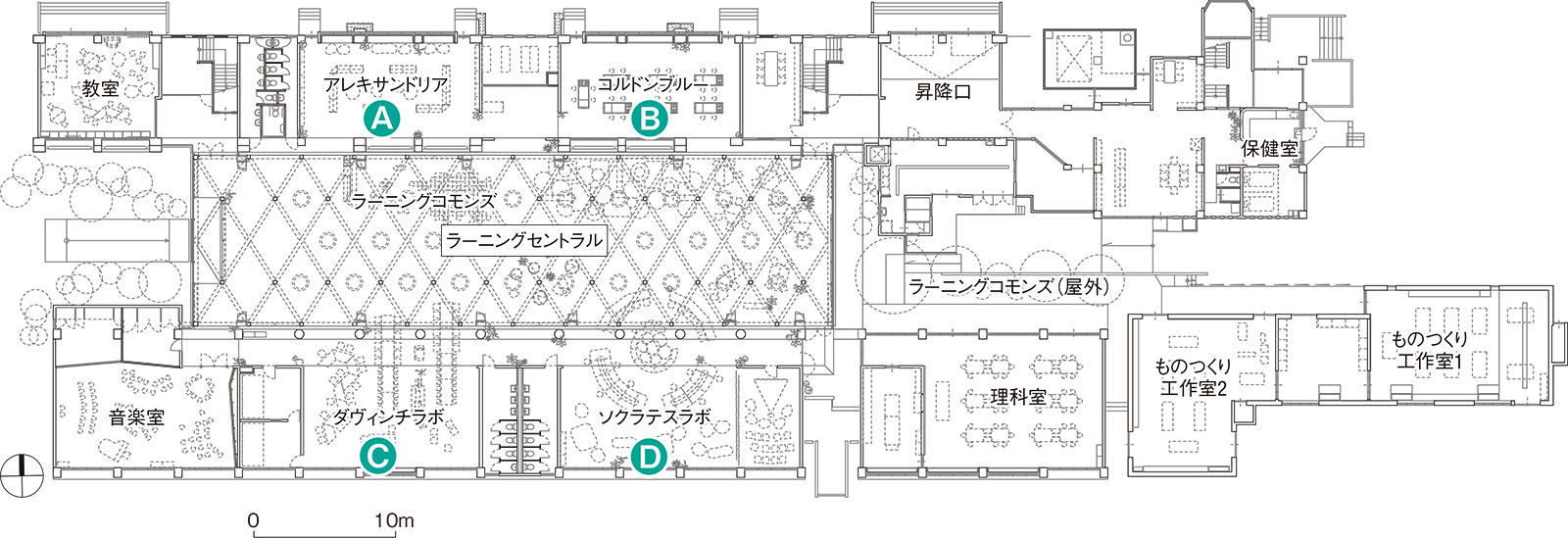 おとなへの設計図　小出湧三 オープンスペース中心の学習空間、既存校舎の増築改修で実現（2ページ