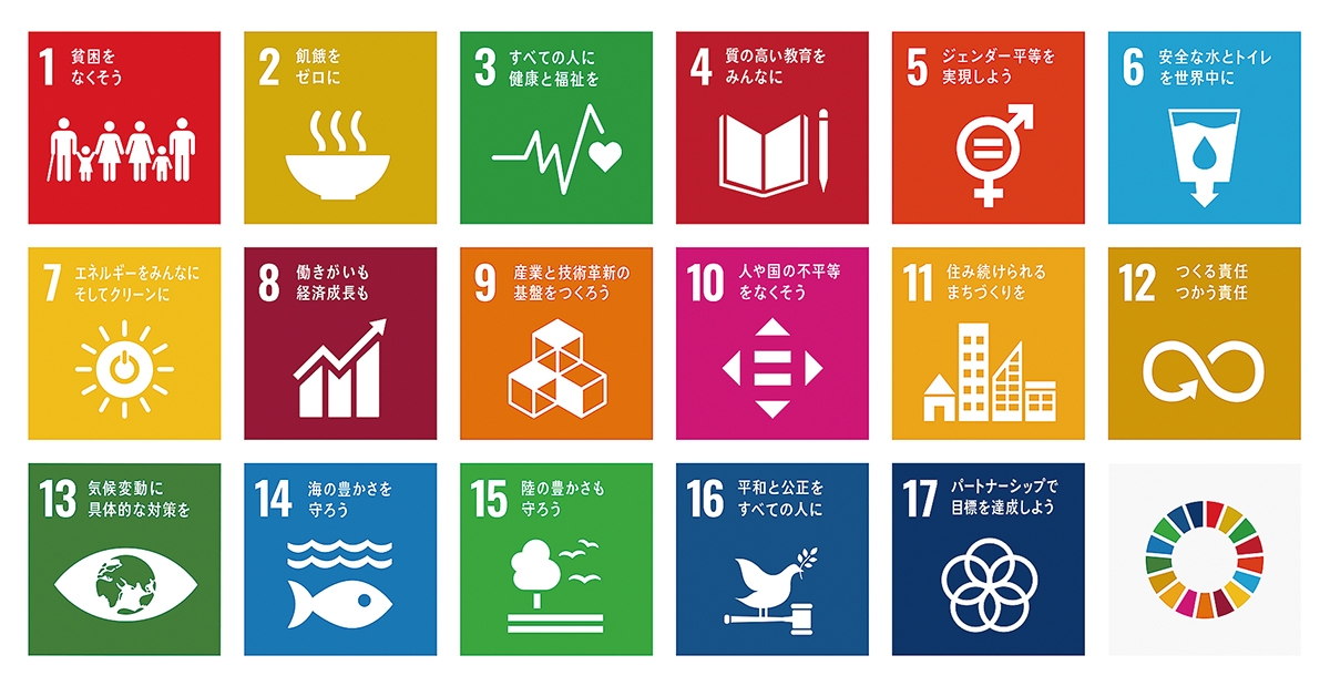 SDGsとは SDGsとは、持続可能な開発目標（Sustainable Development Goals）の略。2030年までに持続可能でよりよい世界を目指す国際目標で、17の目標からなる。2015年9月の国連サミットで加盟国の全会一致で採択された「持続可能な開発のための2030アジェンダ」に記載された。（資料：国際連合広報センター）
