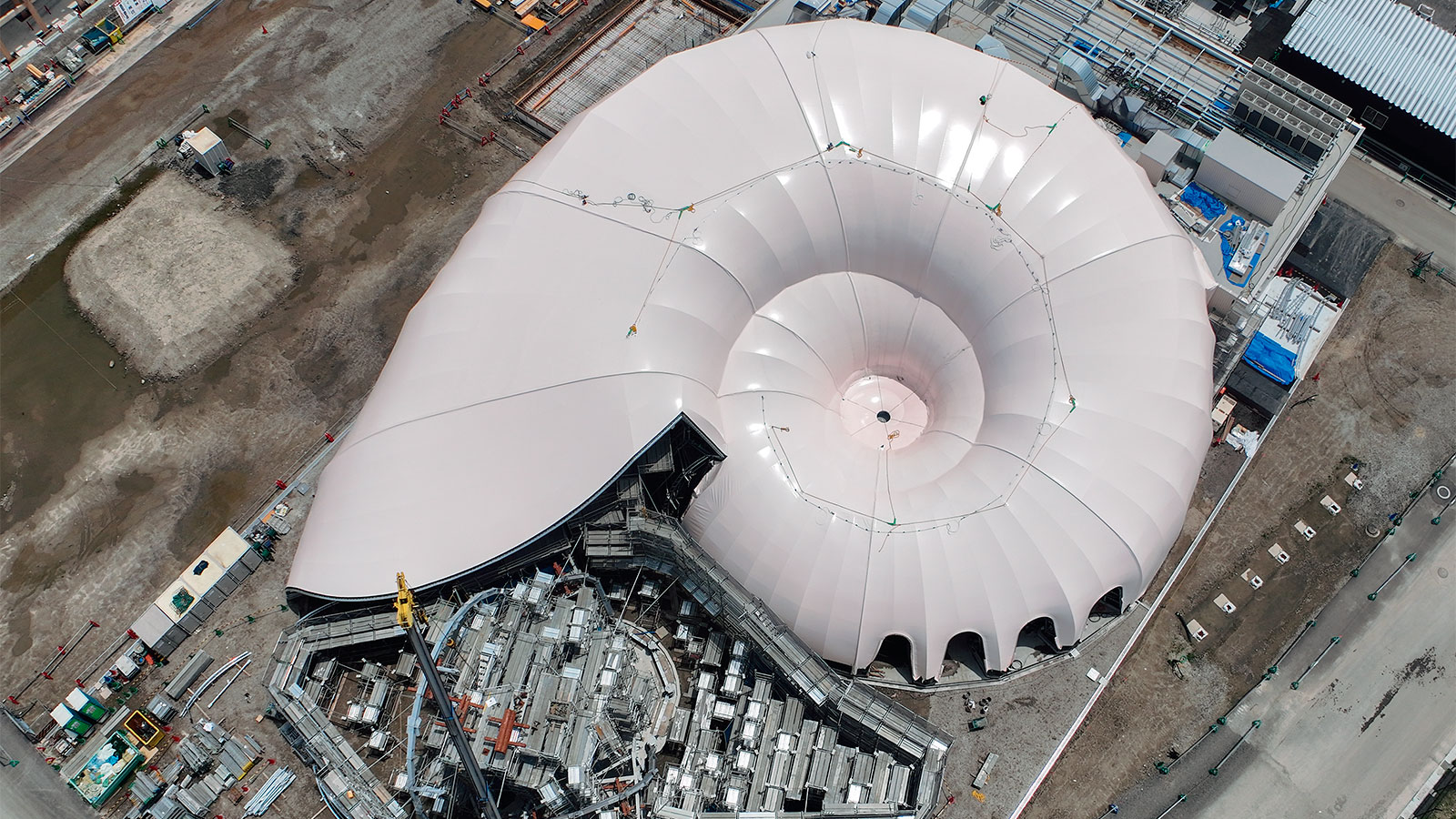 パソナの万博「アンモナイト館」、巻き貝や化石をスキャンしたらせん