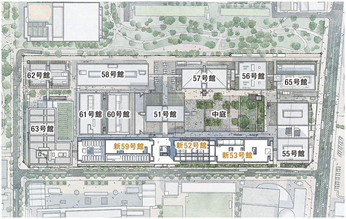 早大理工キャンパスの大再編、既存校舎またいで52号館増築（4ページ目