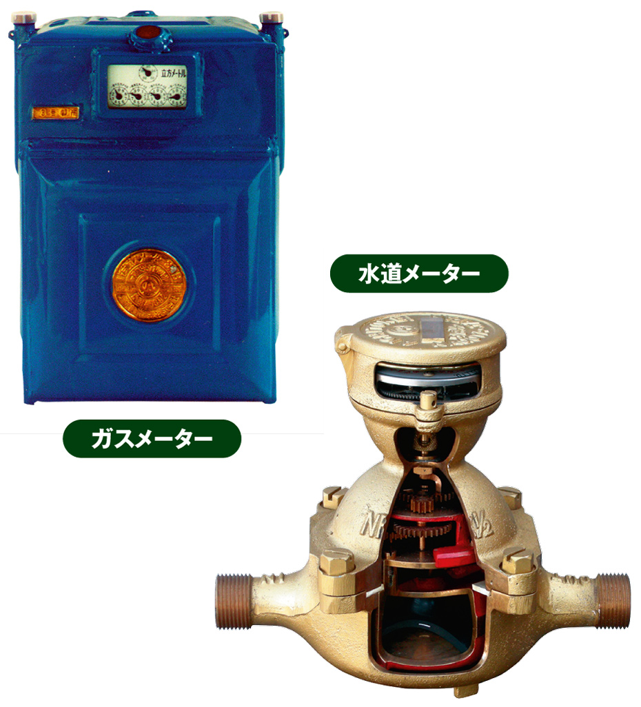 図 愛知時計電機が製造してきたボンボン時計や計測機類