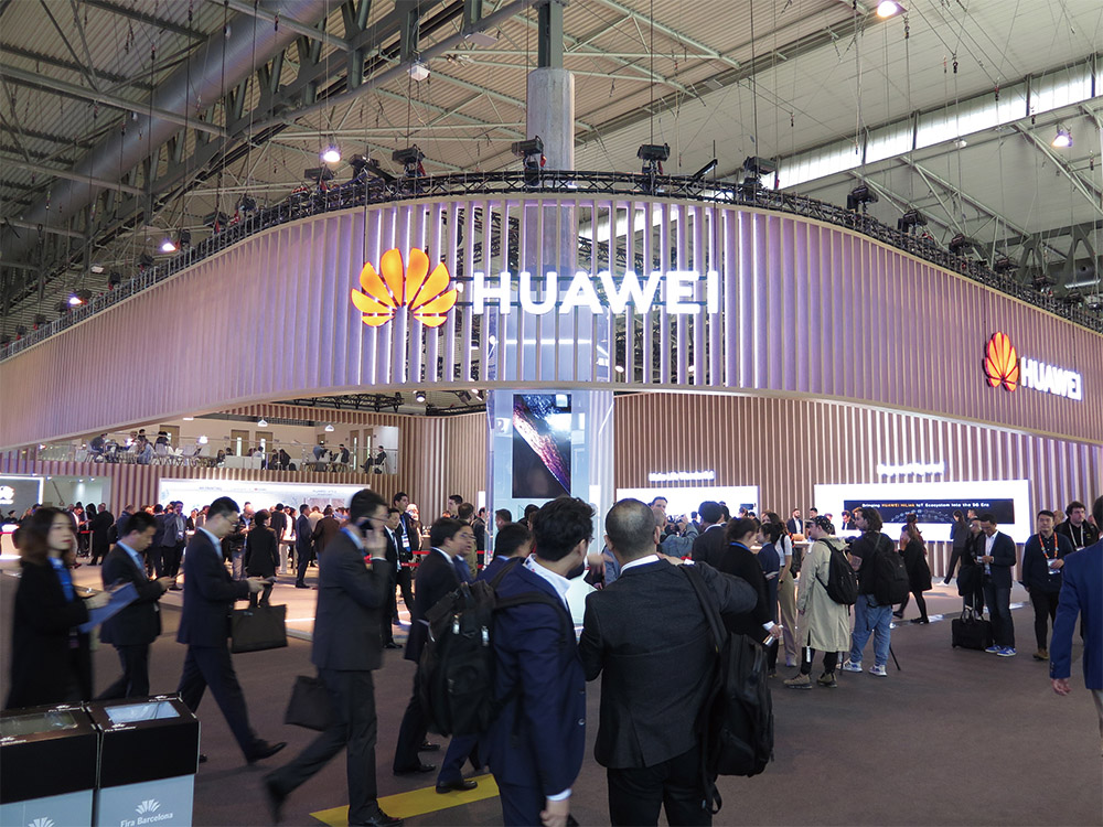 中国ファーウェイの展示ブース