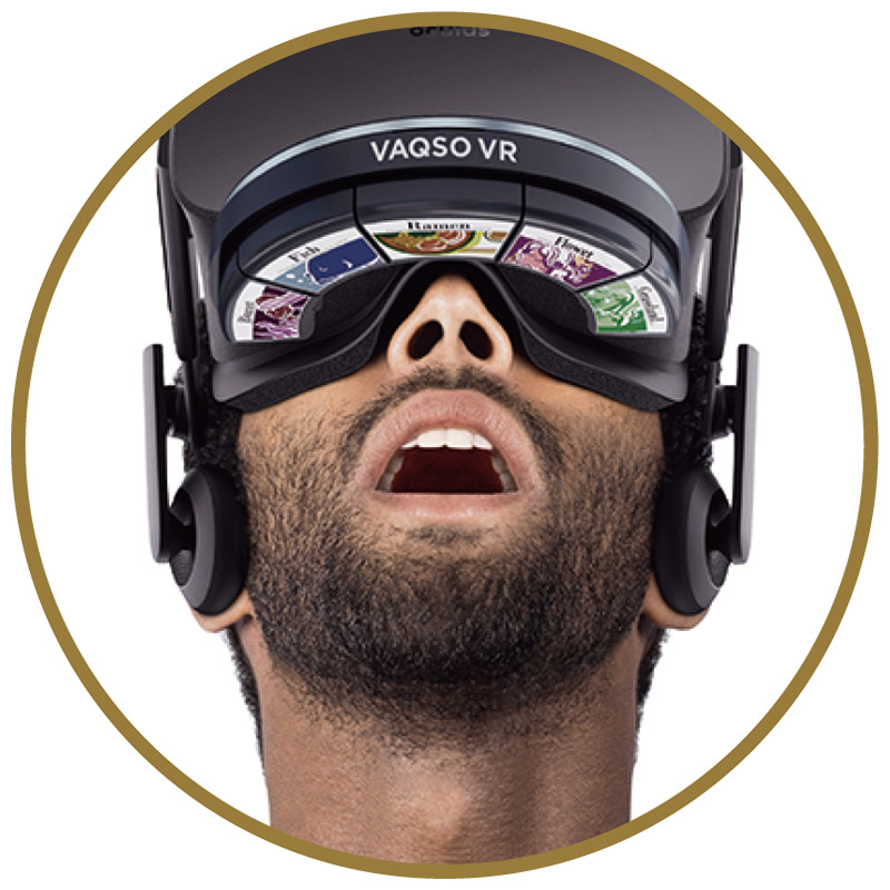 VR用匂いデバイス「VAQSO VR」（画像出所：VAQSO）
