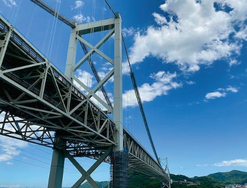資料2■ 本州と九州を隔てる関門海峡に架かる関門橋。2022年4月にスマートネジによる監視を開始した（写真：NejiLaw）