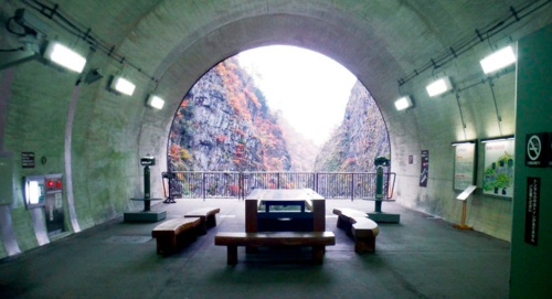 リニューアル前のトンネル終点部（写真：十日町市）