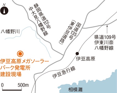 図1■ 八幡野川に工事用道路の橋を計画