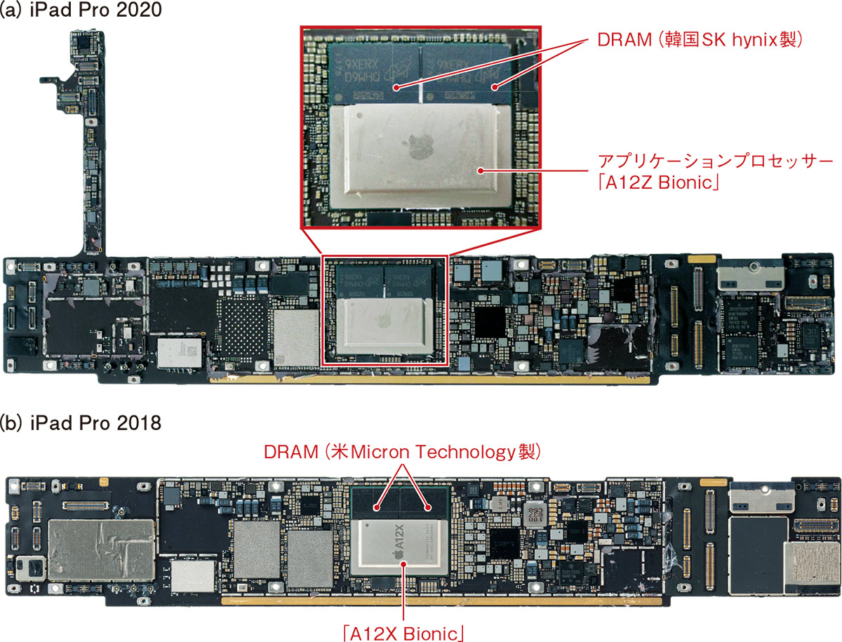 Apple Siliconの「A12Z Bionic」、チップは3段構えの基板で実装 | 日経