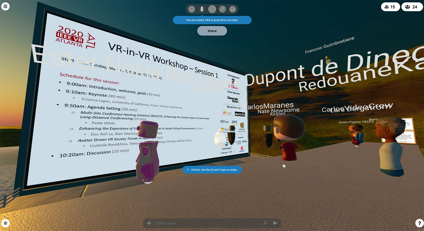 図2　VR空間で開かれた国際学会