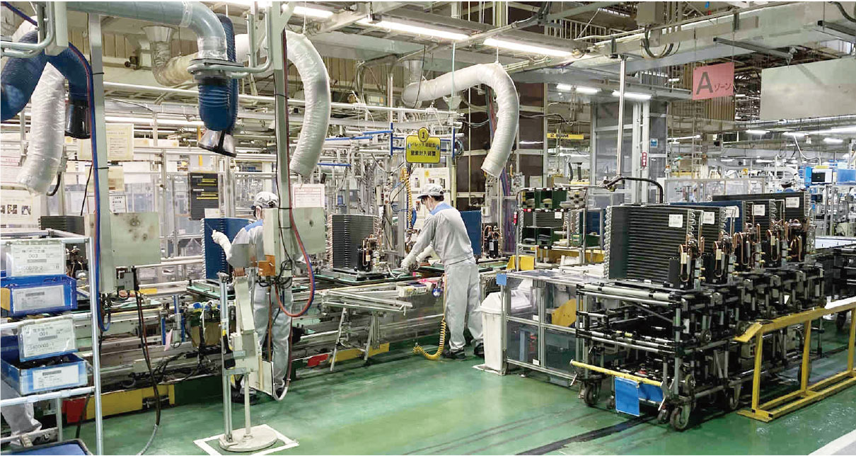 図2　家庭用エアコンを生産する滋賀製作所