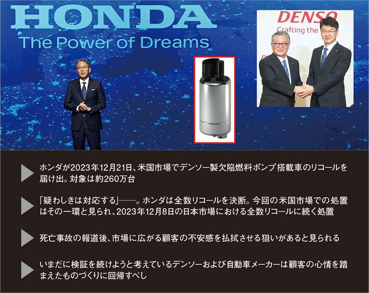 デンソー燃料ポンプ問題が深刻化、ホンダが日米全数リコール決断