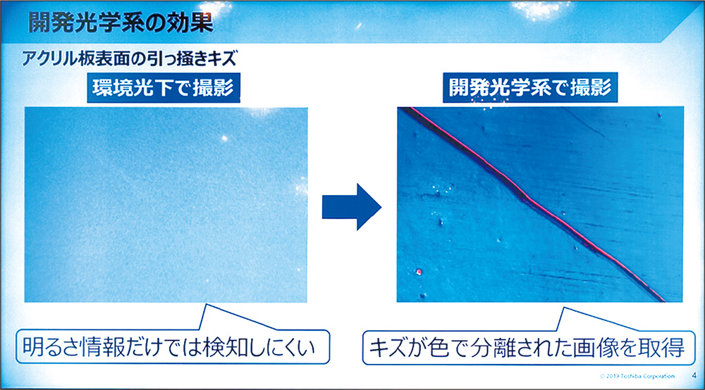 目視で分からない傷をくっきり見せる、東芝の新外観検査技術 | 日経