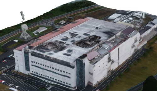 図1　発災後の半導体製造工場の航空写真