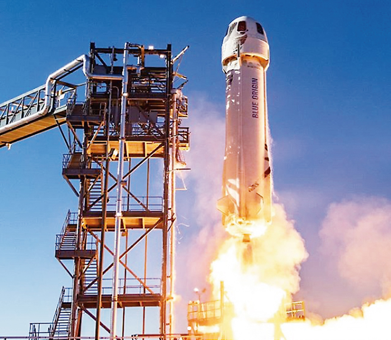 巨大ロケットで有人飛行目指す、米ブルーオリジン | 日経クロステック