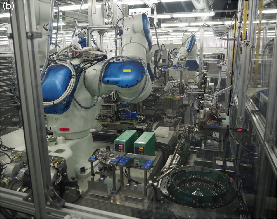 図1　和歌山アイコムの携帯無線機自動組み立てライン