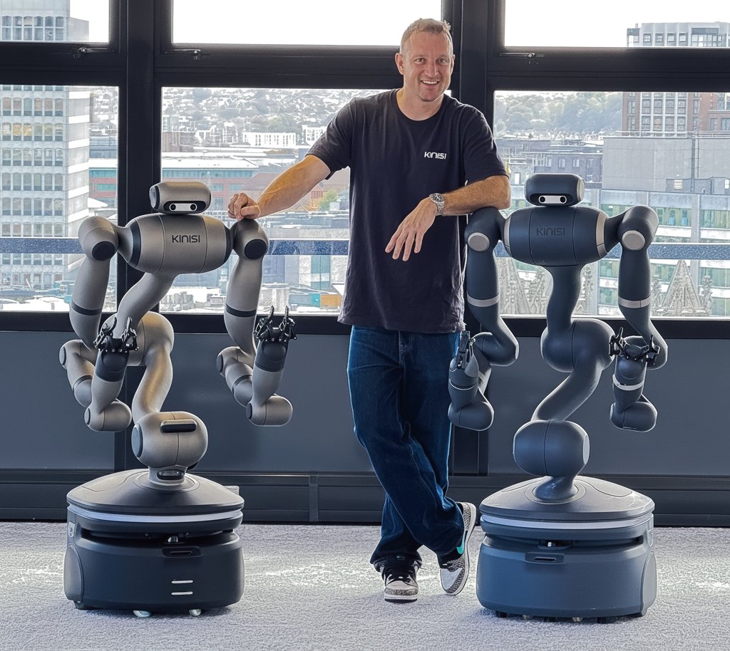 マテハン向けヒューマノイドを早く安く投入、移動は車輪と割り切る英